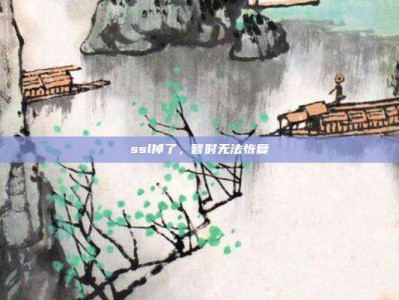 ssl掉了,暂时无法恢复