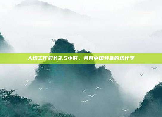 人均工作时长3.5小时,具有中国特色的统计学