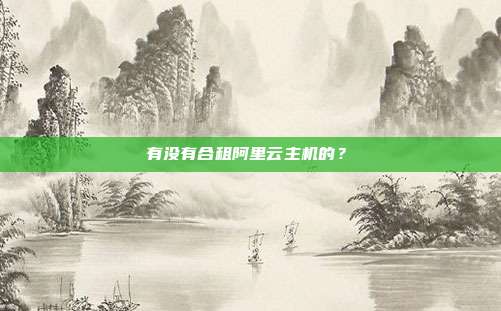 有没有合租阿里云主机的？