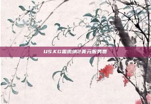 US.KG需缴纳2美元服务费
