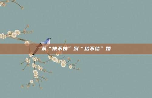 从“扶不扶”到“结不结”婚
